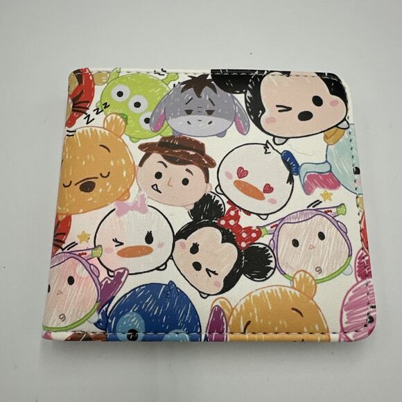 Unbranded Other - Bifold Wallet Unisex Disney Mini Characters Best Friends Faux Leather Adult Teen